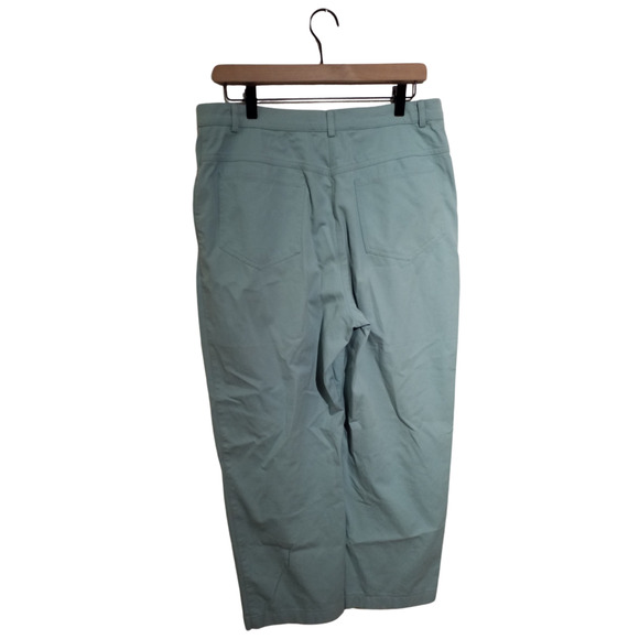 St. John Sport Jeans Women’s 12 Green High Waist Straight Leg Stretch - Picture 3 of 5